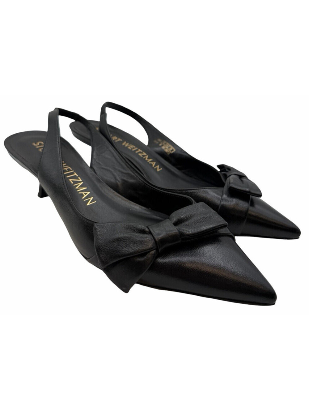 Stuart Weitzman Sofia 50 Slingback Bow Heels Black Size EU 38.5 | US 8 B